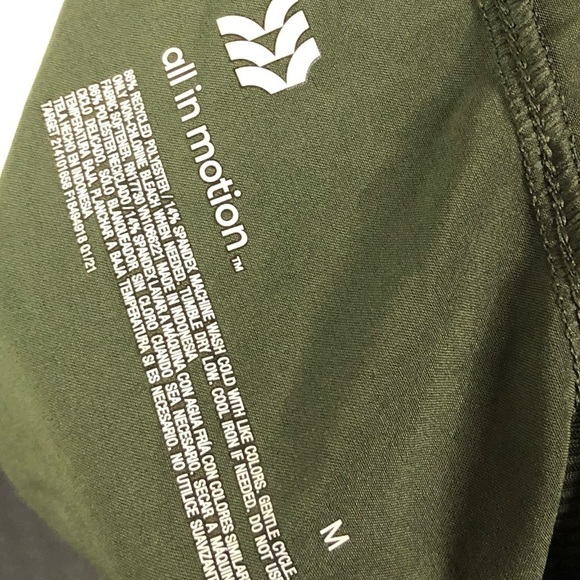 All In Motion Green Camo High Rise Athletic Shorts M - Picture 7 of 7